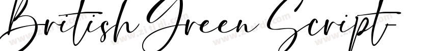British Green Script字体转换 British Green Script字体转换